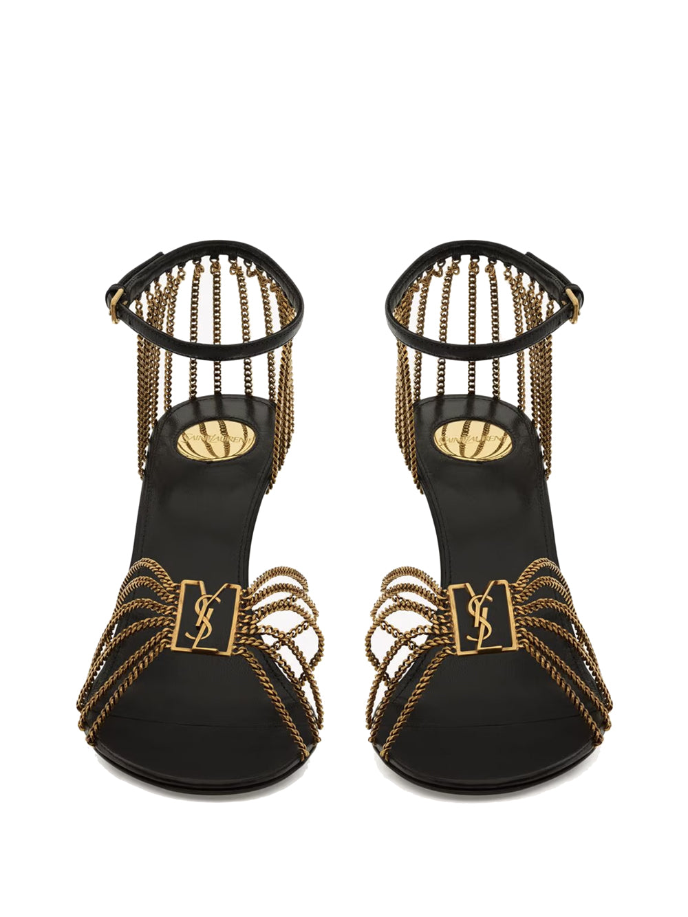 BABYLONE SANDALS IN SMOOTH LEATHER AND METAL
