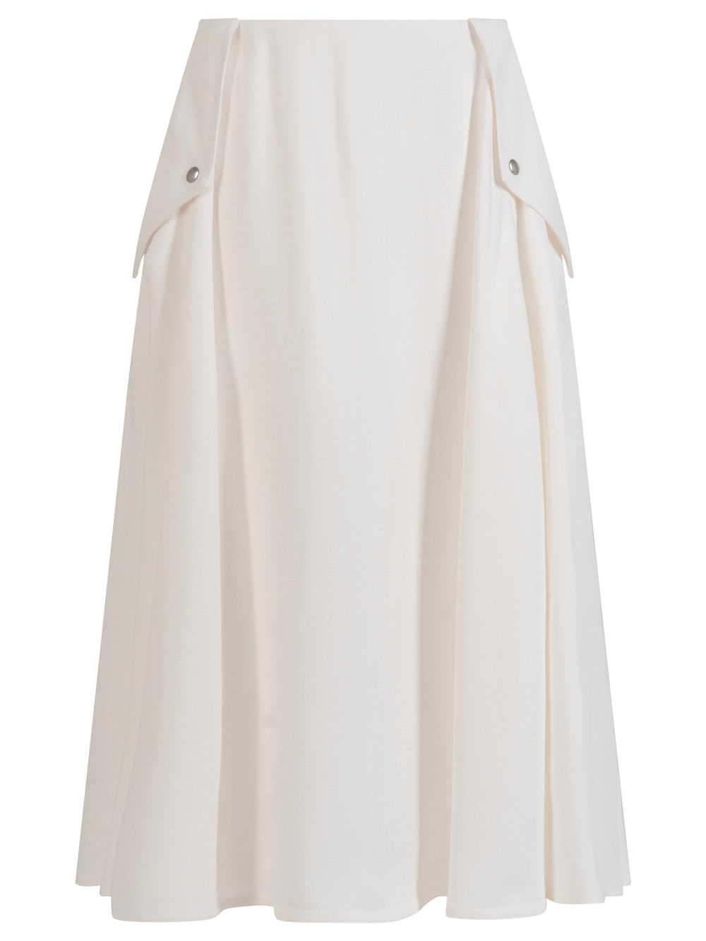 VISCOSE MELANGE FLUID SKIRT