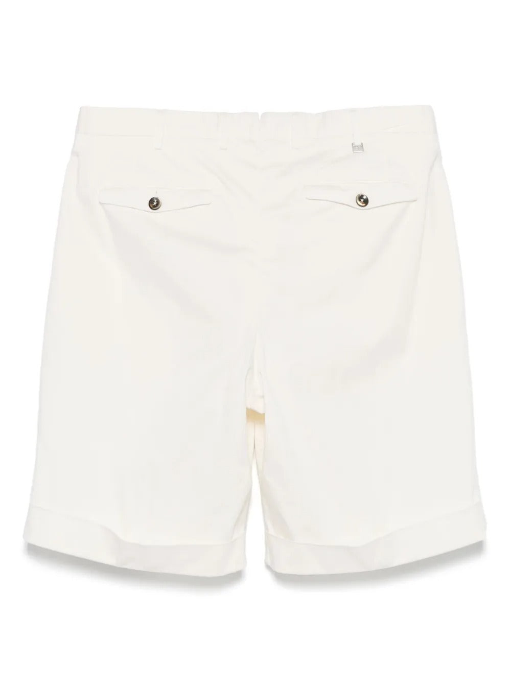 PLEAT-DETAIL COTTON SHORTS