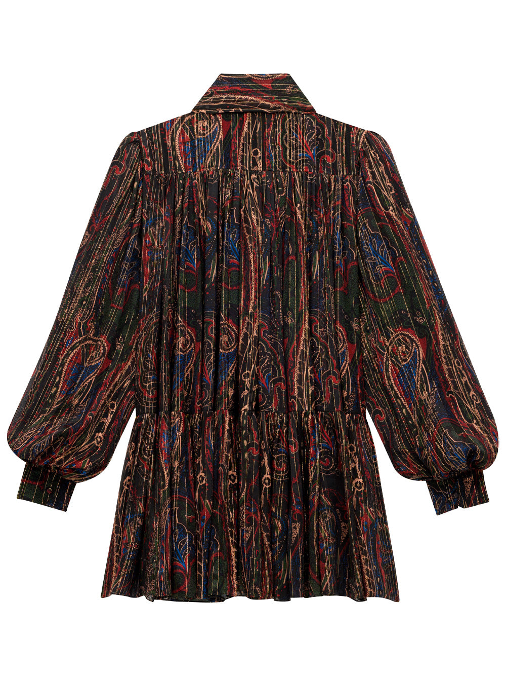 LAVALLIÈRE SEMI-SHEER DRESS IN PAISLEY LUREX SILK