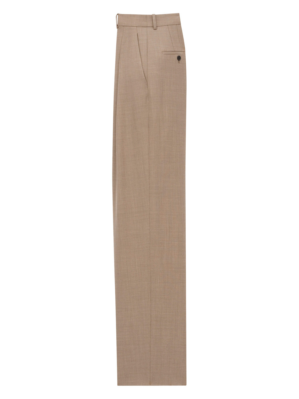 WIDE-LEG TAILORED PANTS IN CAVIAR WOOL