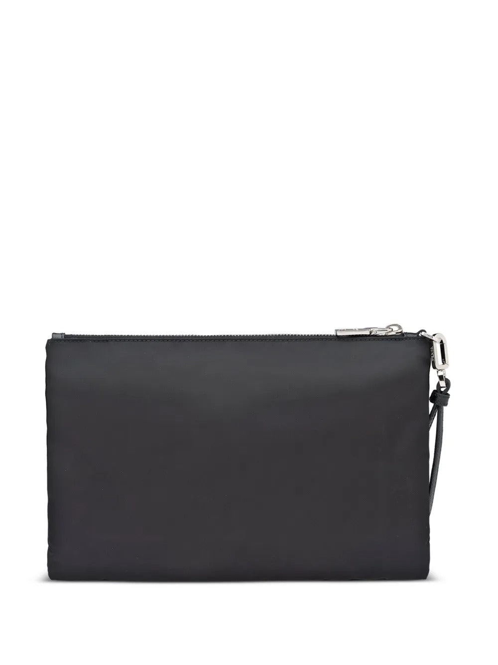 RE-NYLON AND SAFFIANO LEATHER POUCH
