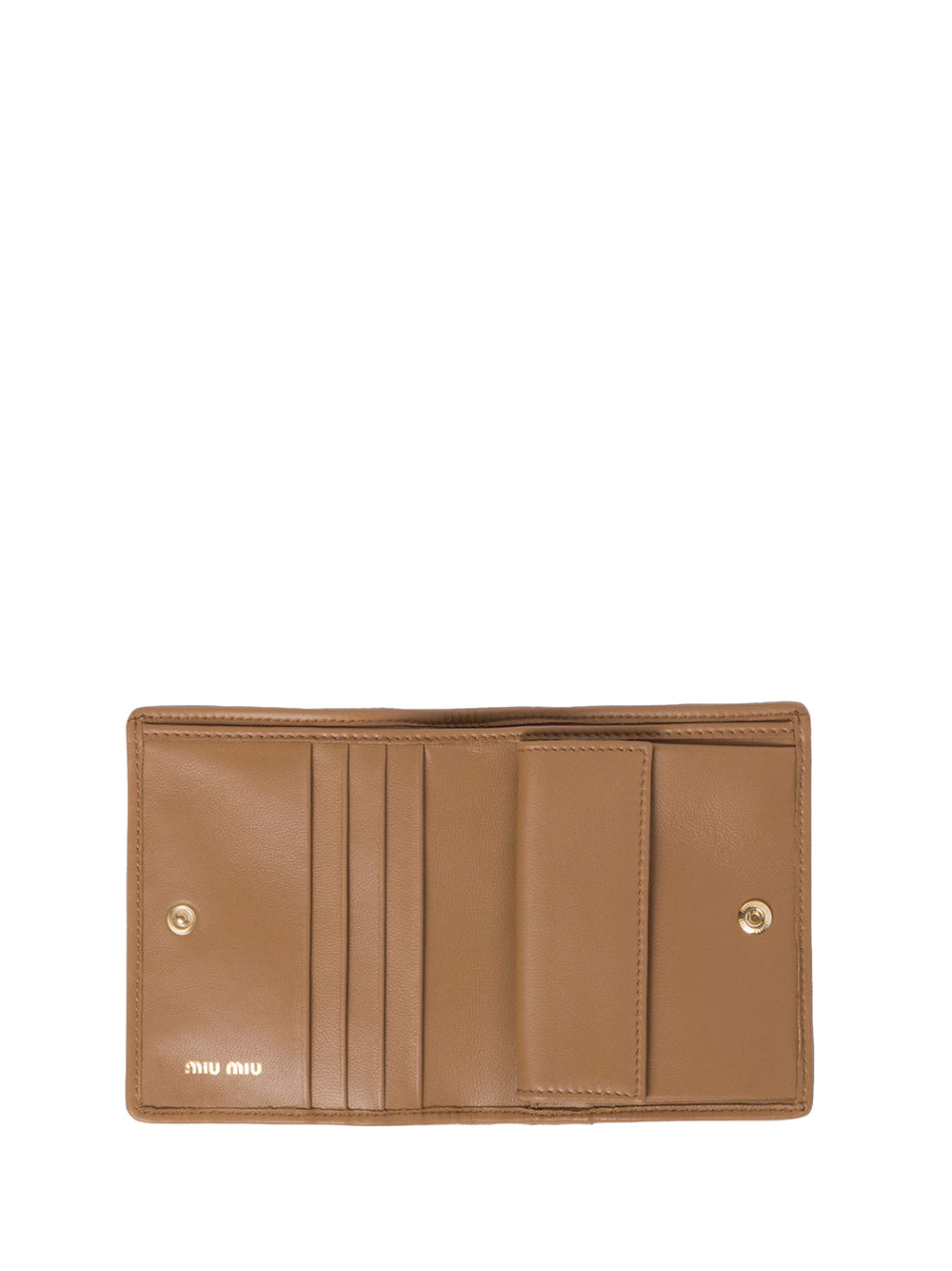 SMALL MATELASSÉ NAPPA LEATHER WALLET WITH SNAP CLOSURE