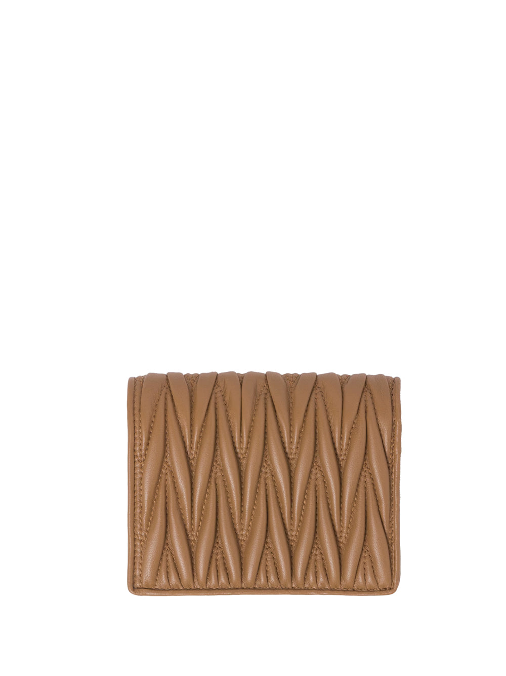 SMALL MATELASSÉ NAPPA LEATHER WALLET WITH SNAP CLOSURE