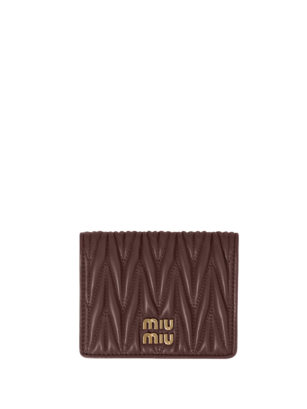 SMALL MATELASSÉ NAPPA LEATHER WALLET WITH SNAP CLOSURE