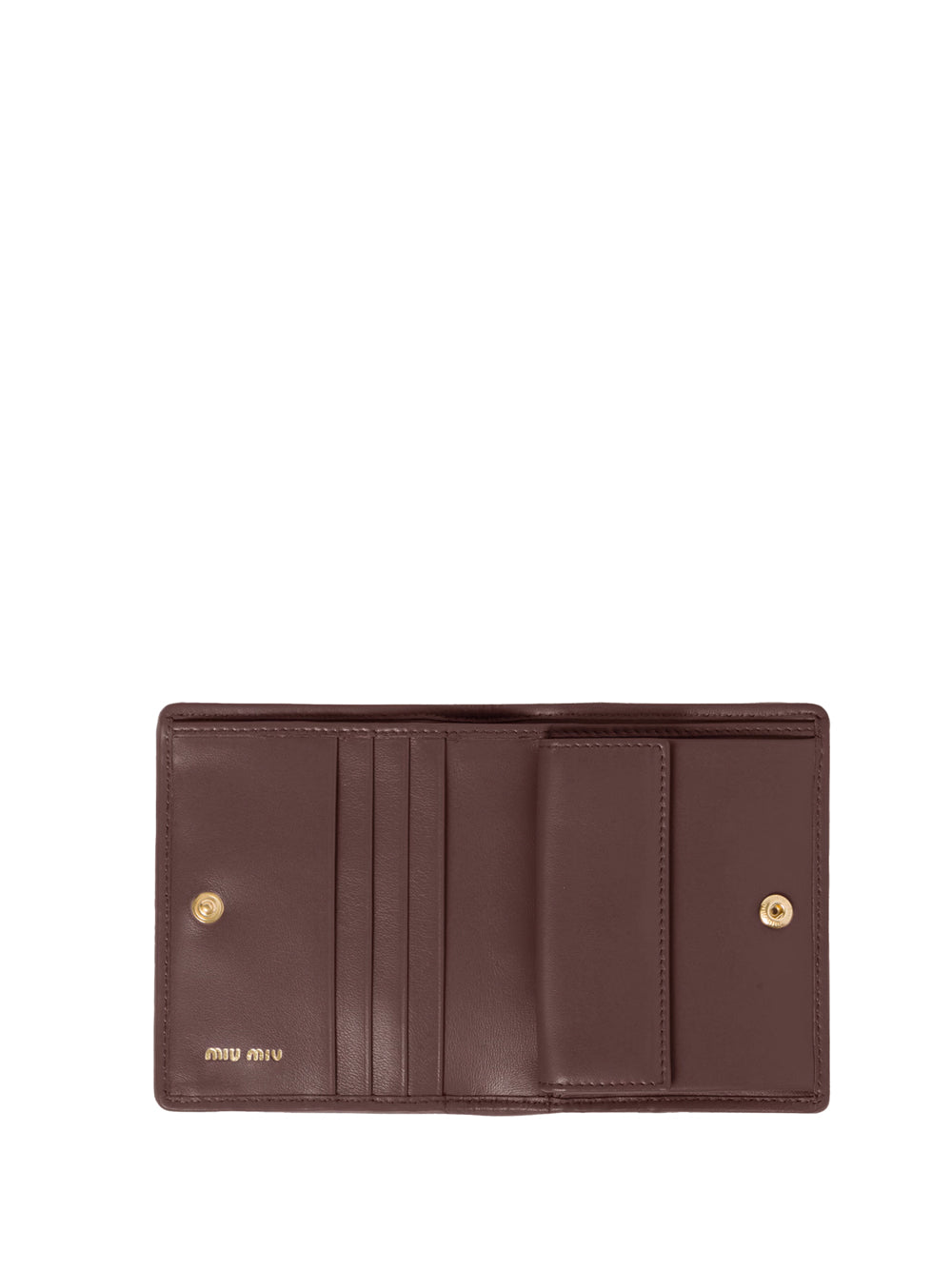 SMALL MATELASSÉ NAPPA LEATHER WALLET WITH SNAP CLOSURE