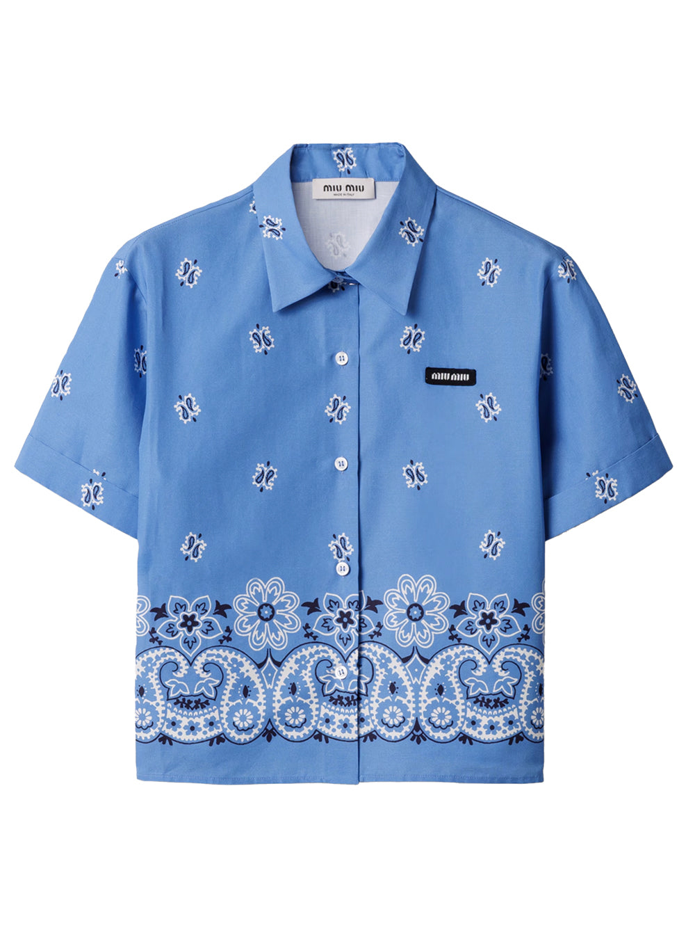 PRINTED SLUBBED POPLIN SHIRT