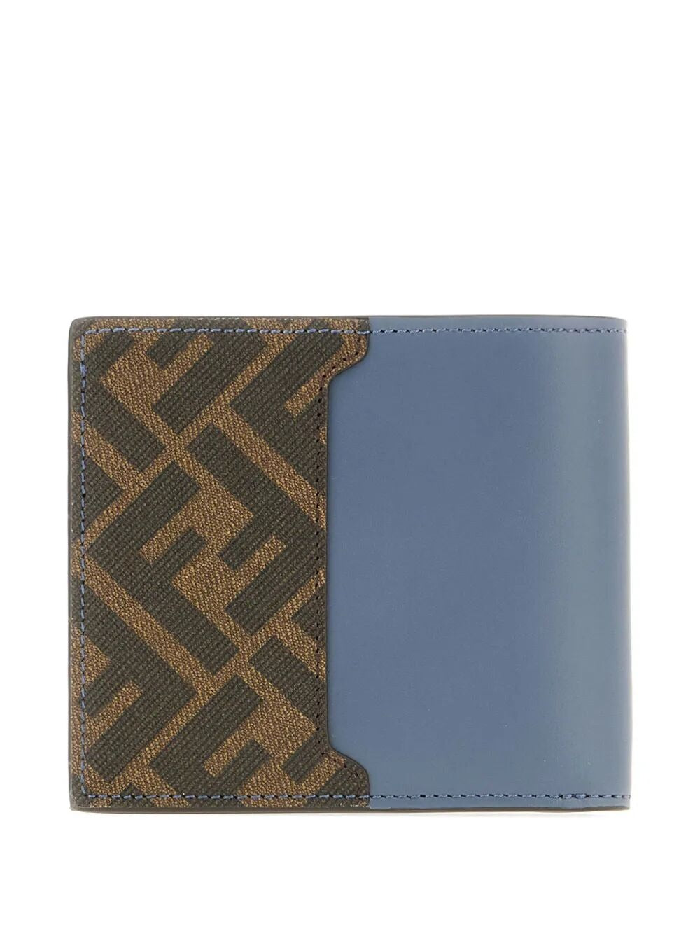 LEATHER AND FF CANVAS COMPACT BI-FOLD WALLET