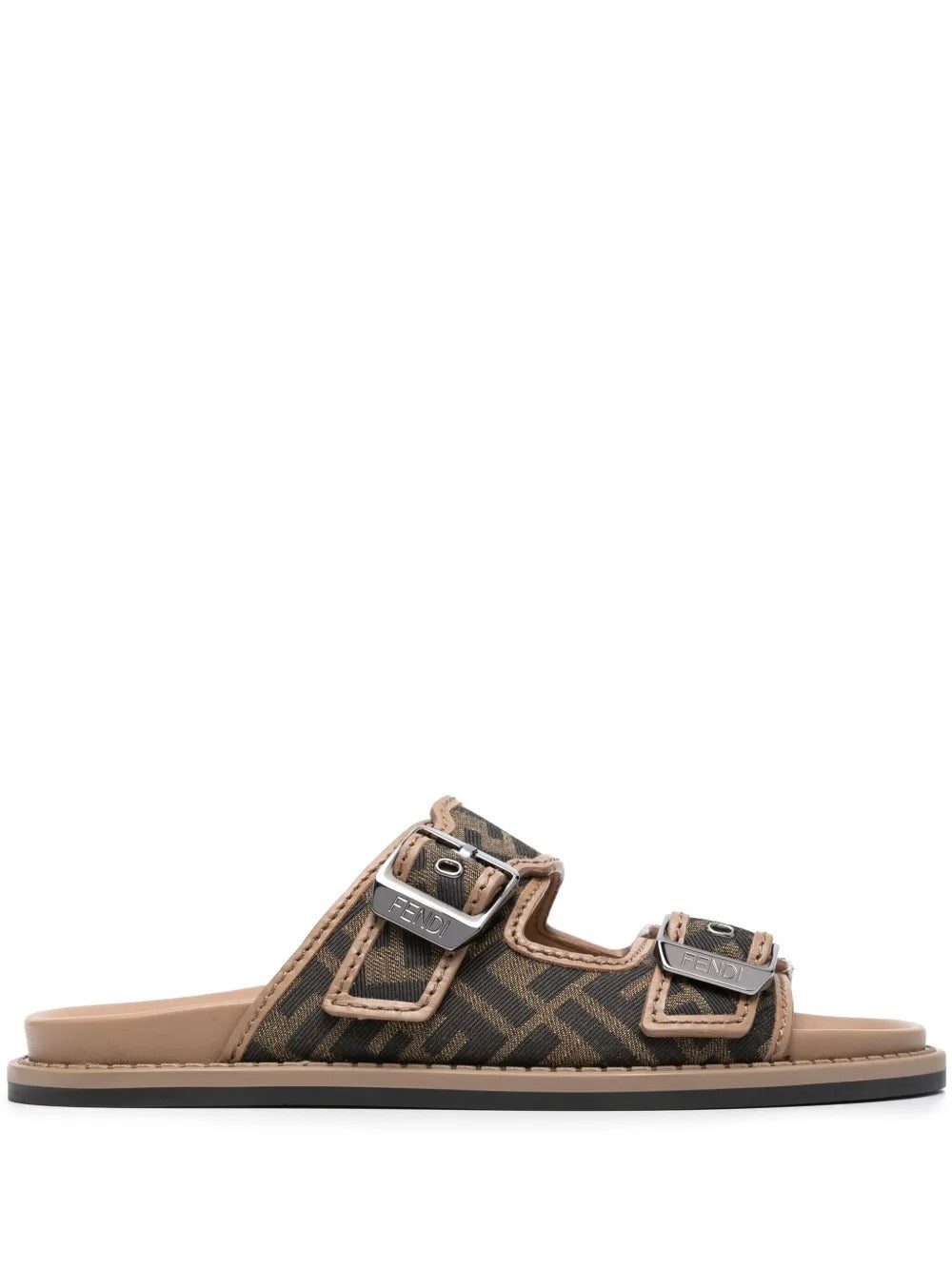 FEEL FF JACQUARD FABRIC SANDALS