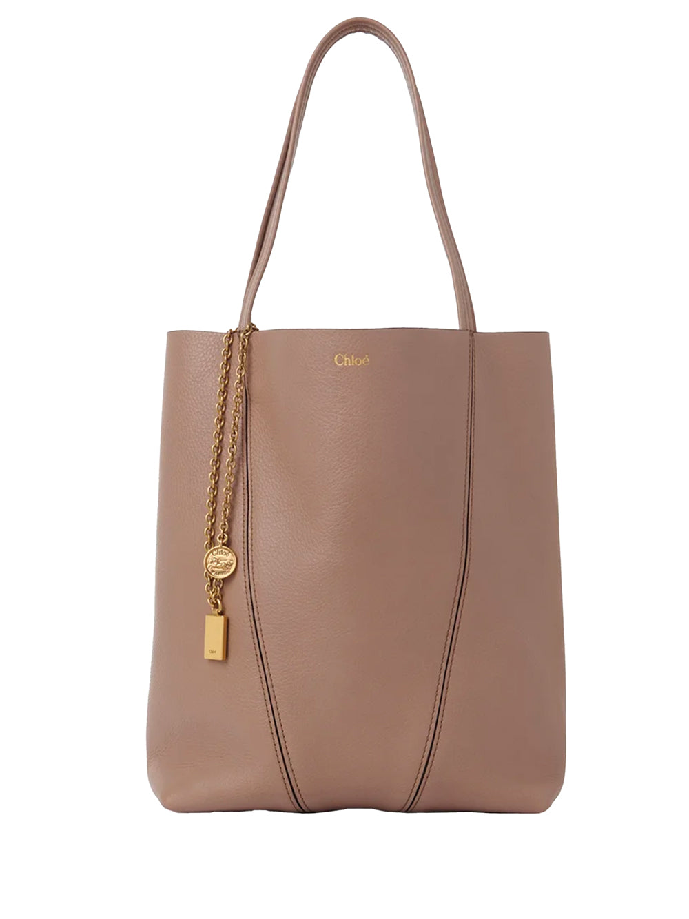 SPIN TOTE BAG IN GRAINED LEATHER
