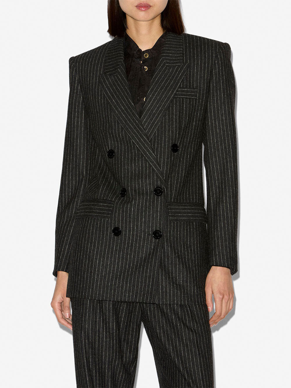 JEVIMA STRIPED WOOL SUIT JACKET