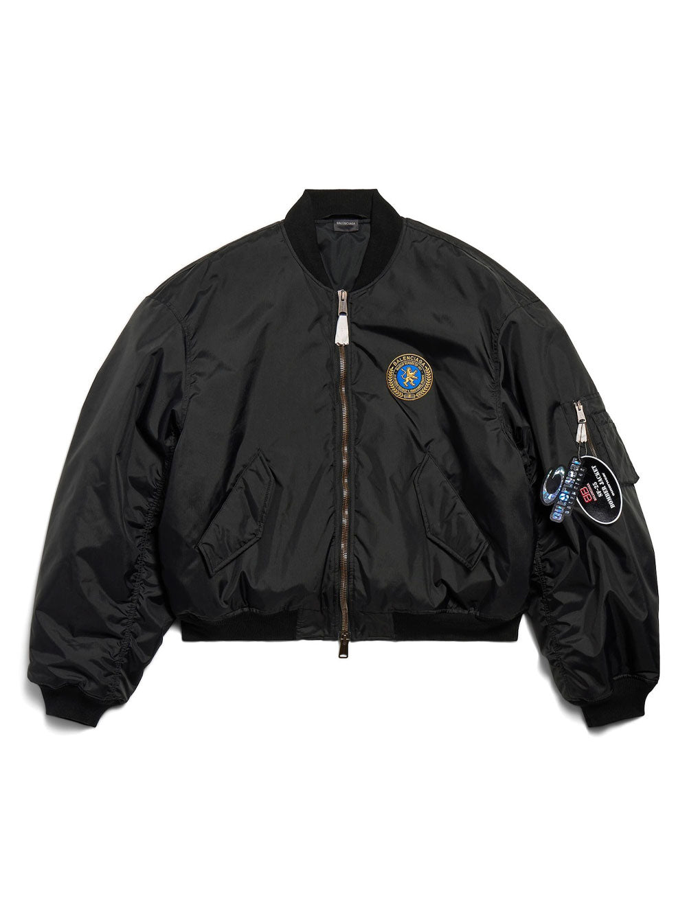 LARGE FIT BOMBER JACKET WITH UNIFORM PATCH