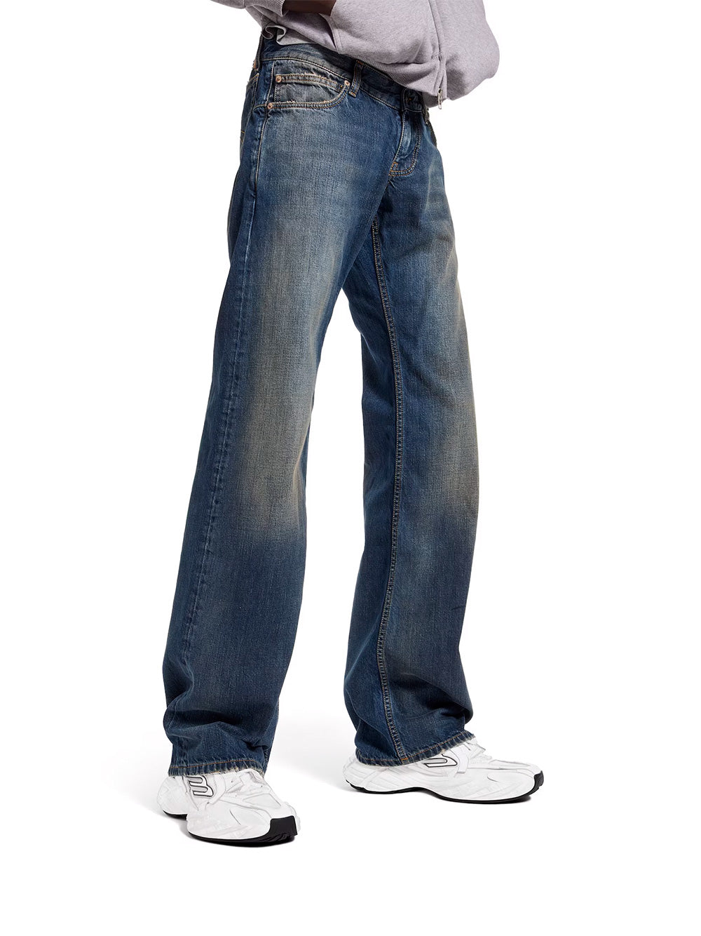 MONDAY COWSKIN AND POLYESTER SNEAKERS