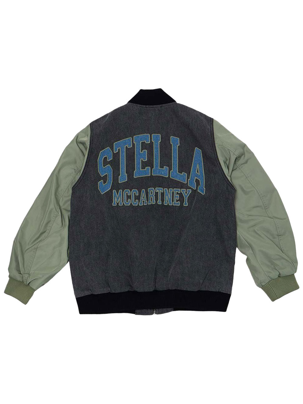 ZIP-UP DENIM BOMBER JACKET