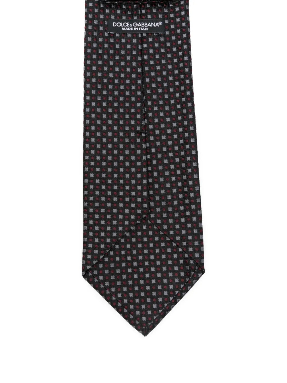GEOMETRIC-PATTERN SILK TIE
