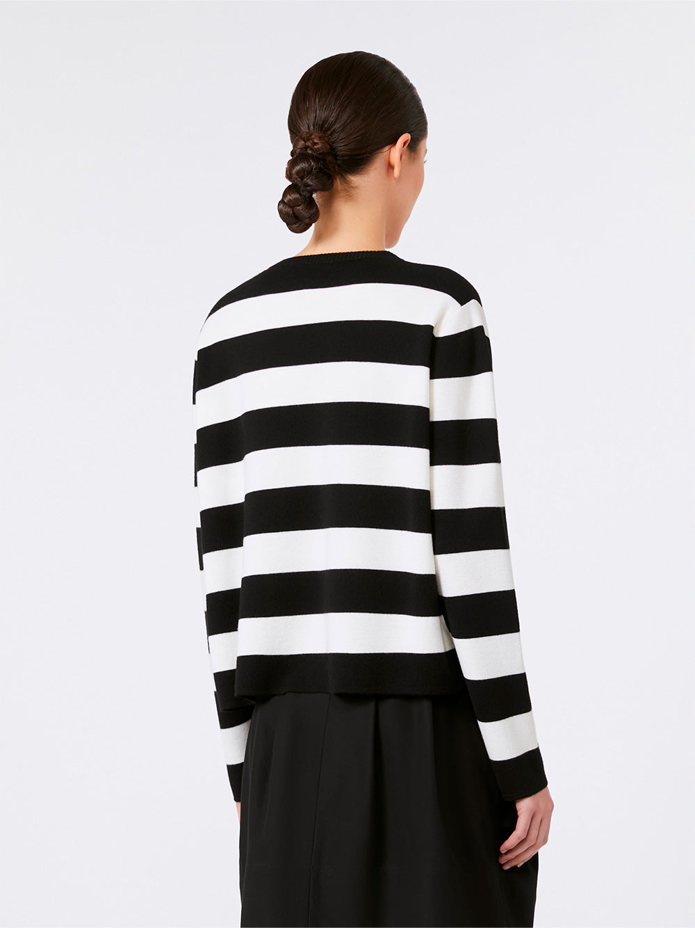 1951 EMBROIDERY WOOL STRIPED SWEATER