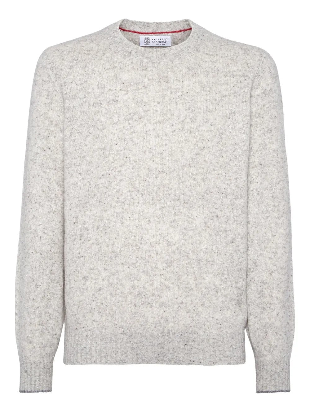 IRREGULAR COLORATION FLECKED ALPACA SWEATER