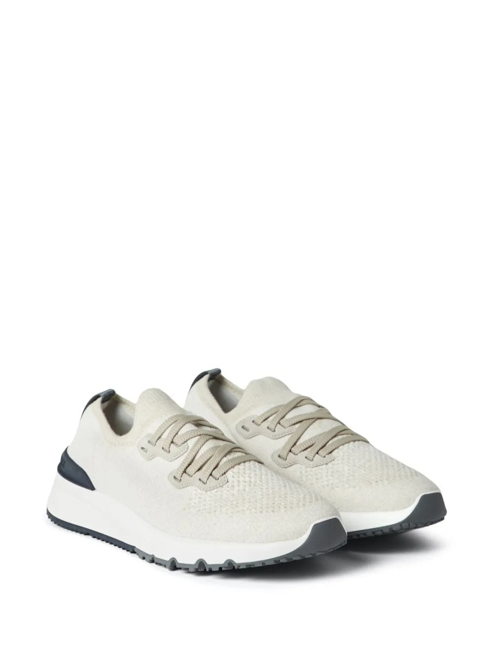 COTTON CHINÉ KNIT RUNNER SNEAKERS