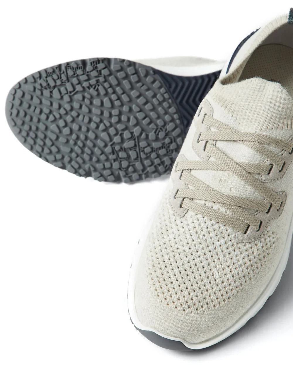 COTTON CHINÉ KNIT RUNNER SNEAKERS