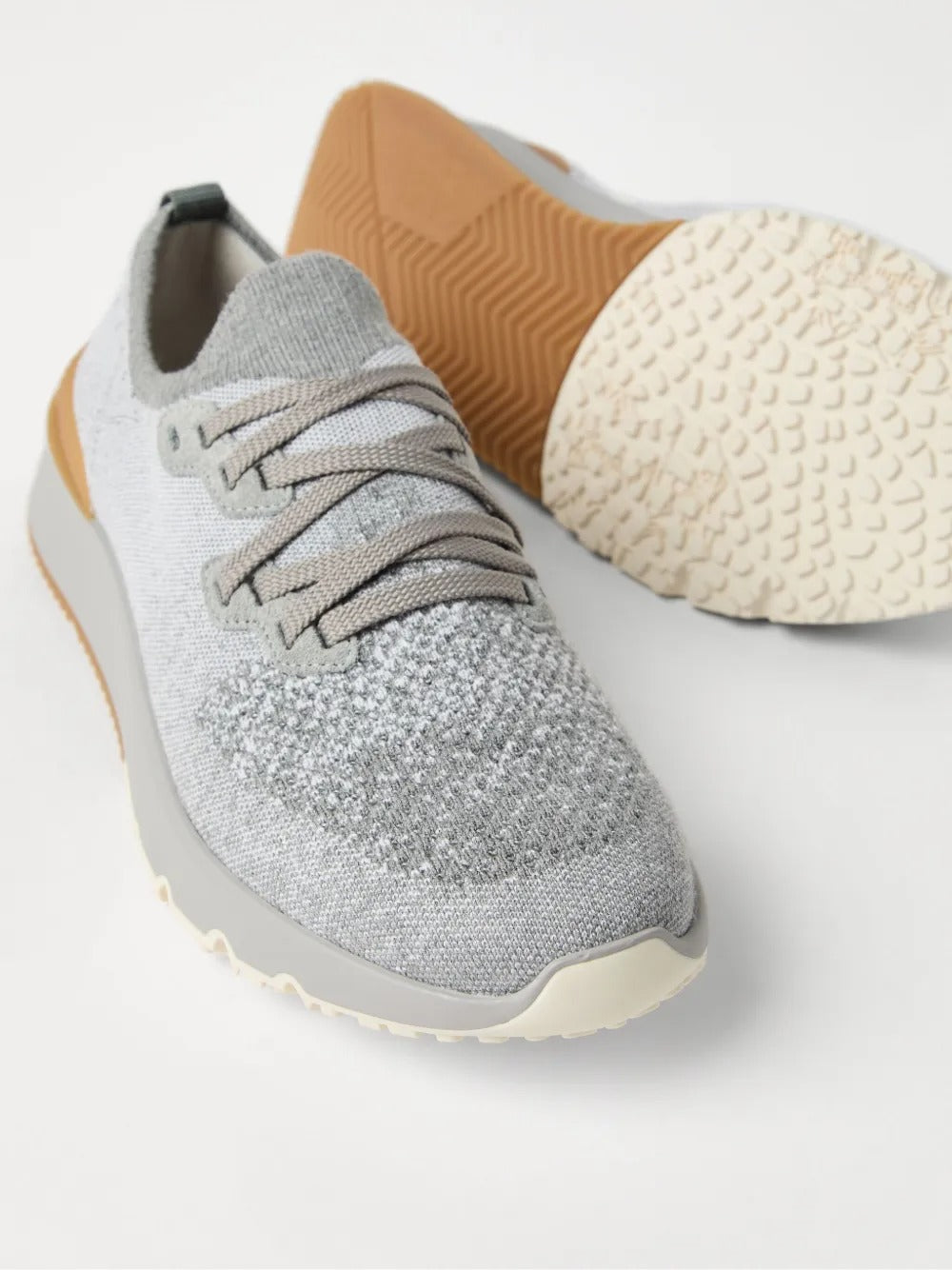 COTTON CHINÉ KNIT RUNNER SNEAKERS