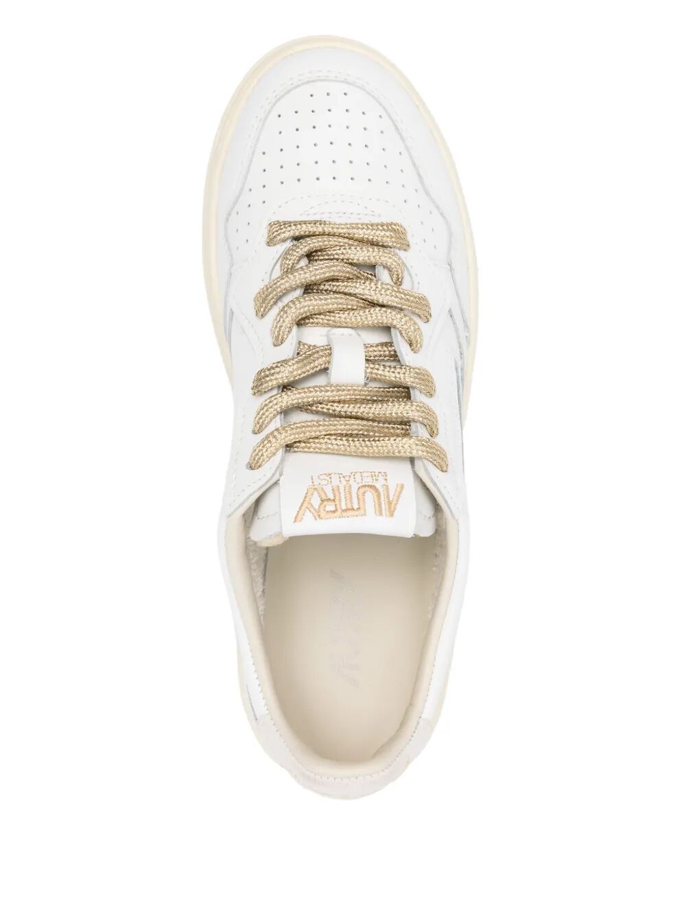 MEDALIST LOW SNEAKERS IN WHITE LEATHER AND SUEDE HEEL TAB
