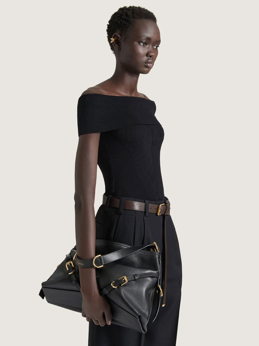 VOYOU MEDIUM BAG IN GLOSSY LEATHER