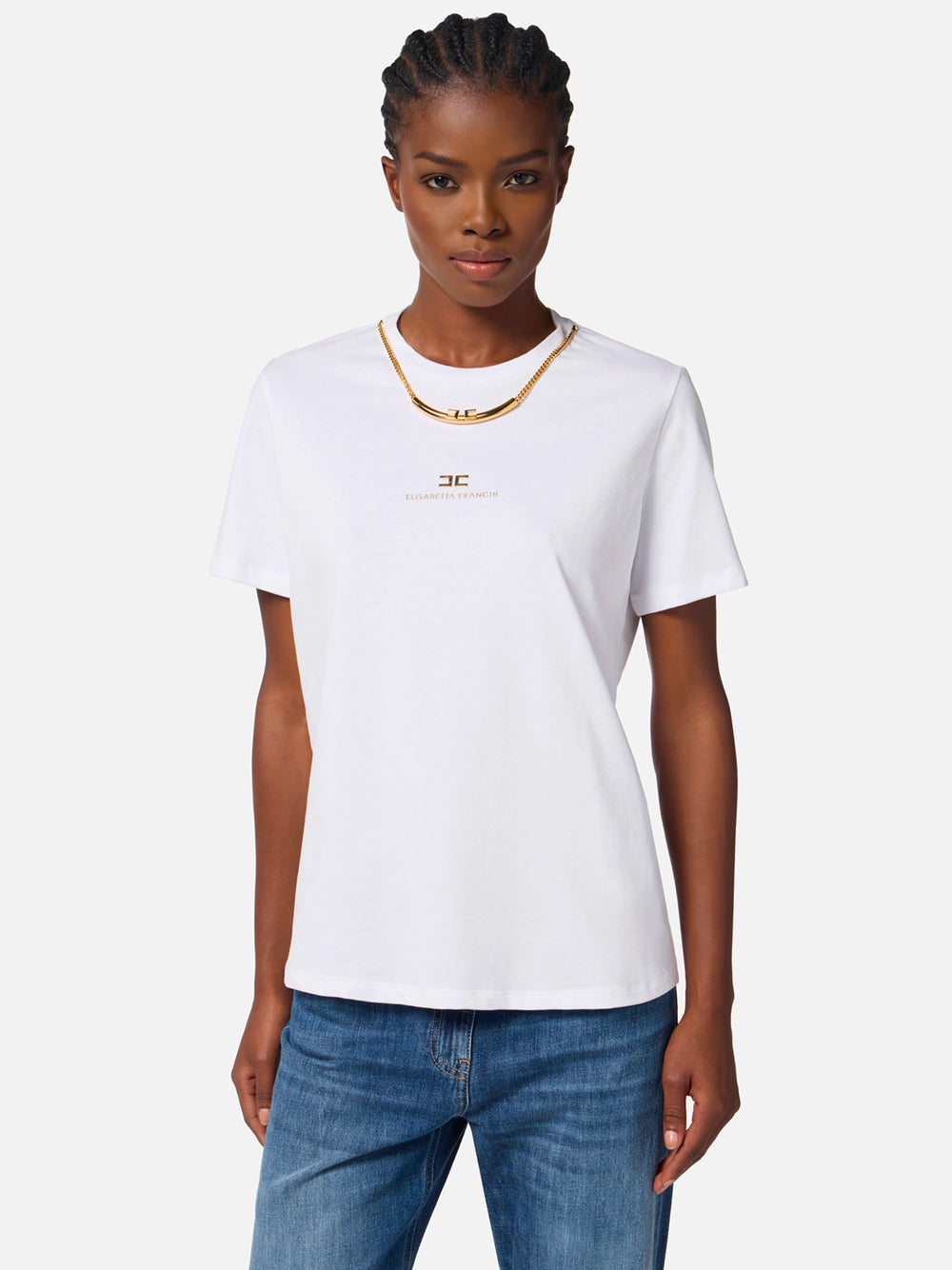 T-SHIRT IN JERSERY CON COLLANA