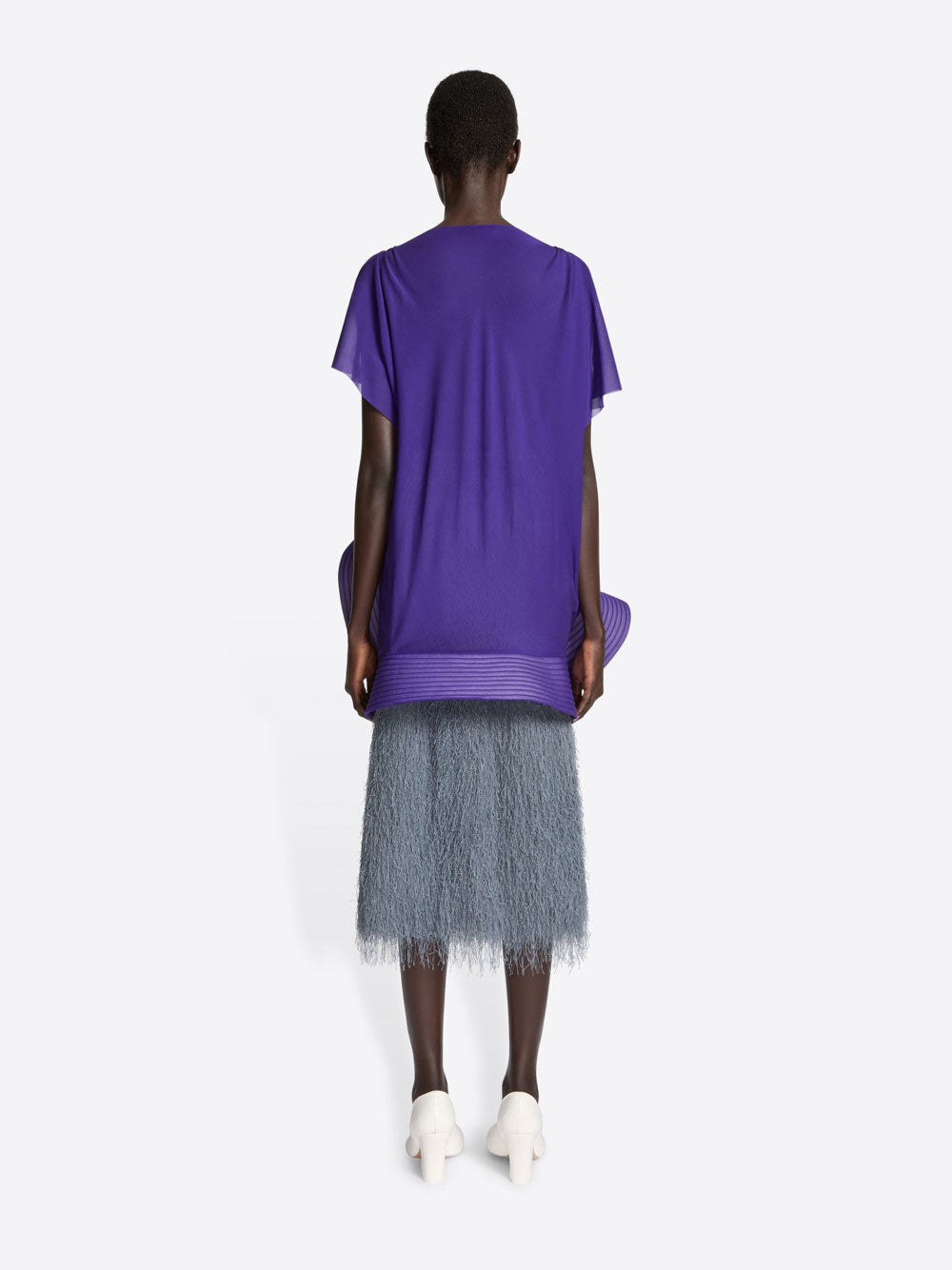 SOKNA LIGHTWEIGHT FRINGED MIDI SKIRT