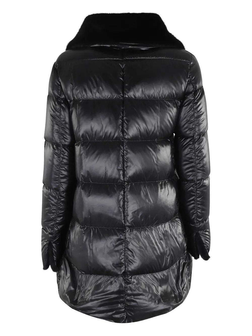 A SHAPE ULTRALIGHT DOWN JACKET WITH ECO FUR COLLAR
