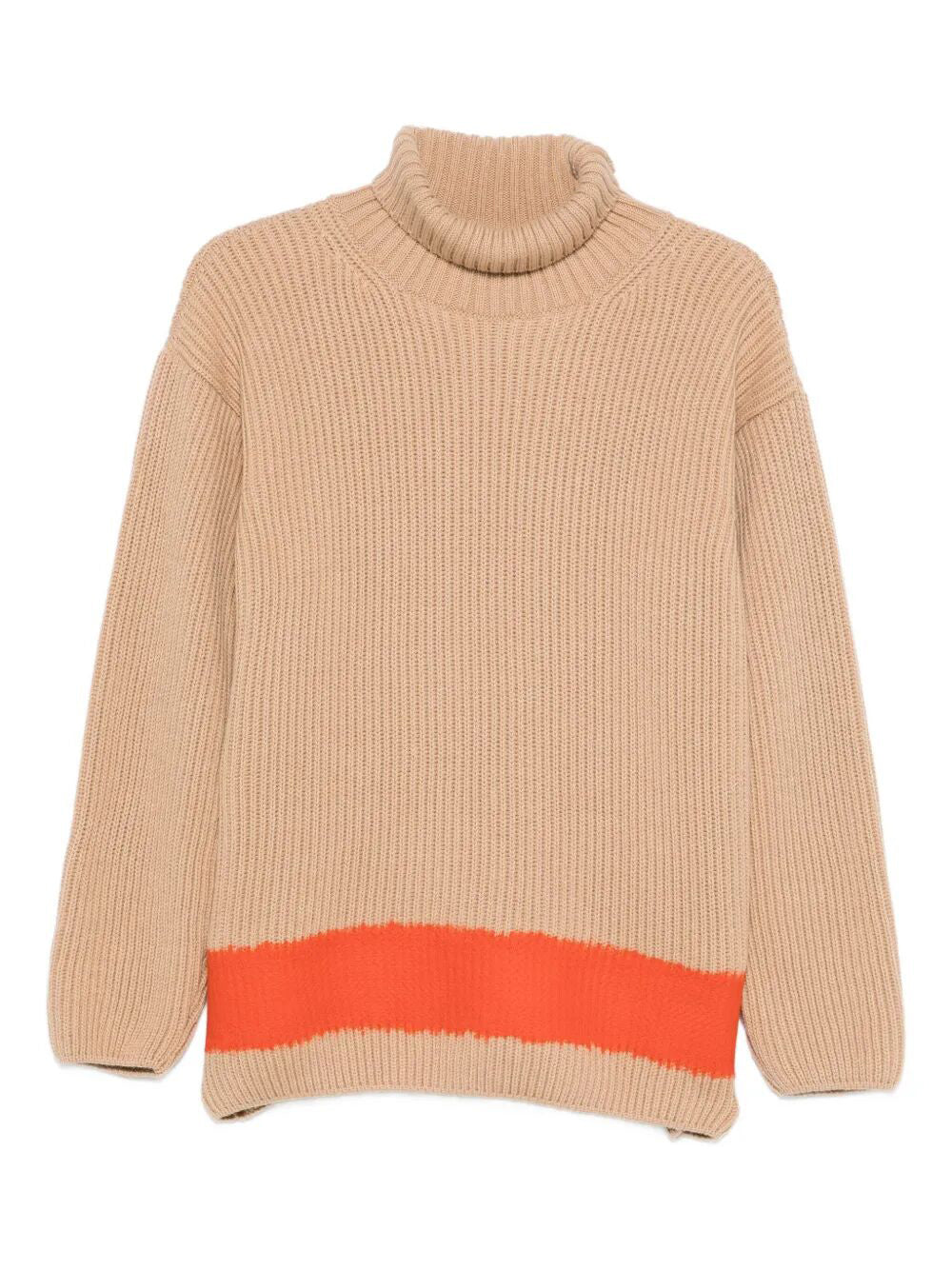 TURTLENECK SWEATER WITH COLOR BLOCK DETAIL