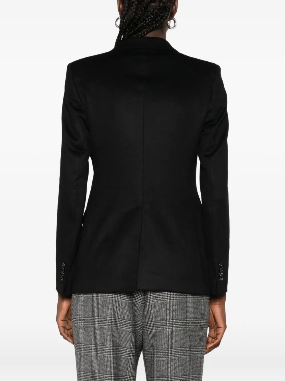 DOUBLE-BREASTED CAMEL WOOL BLAZER