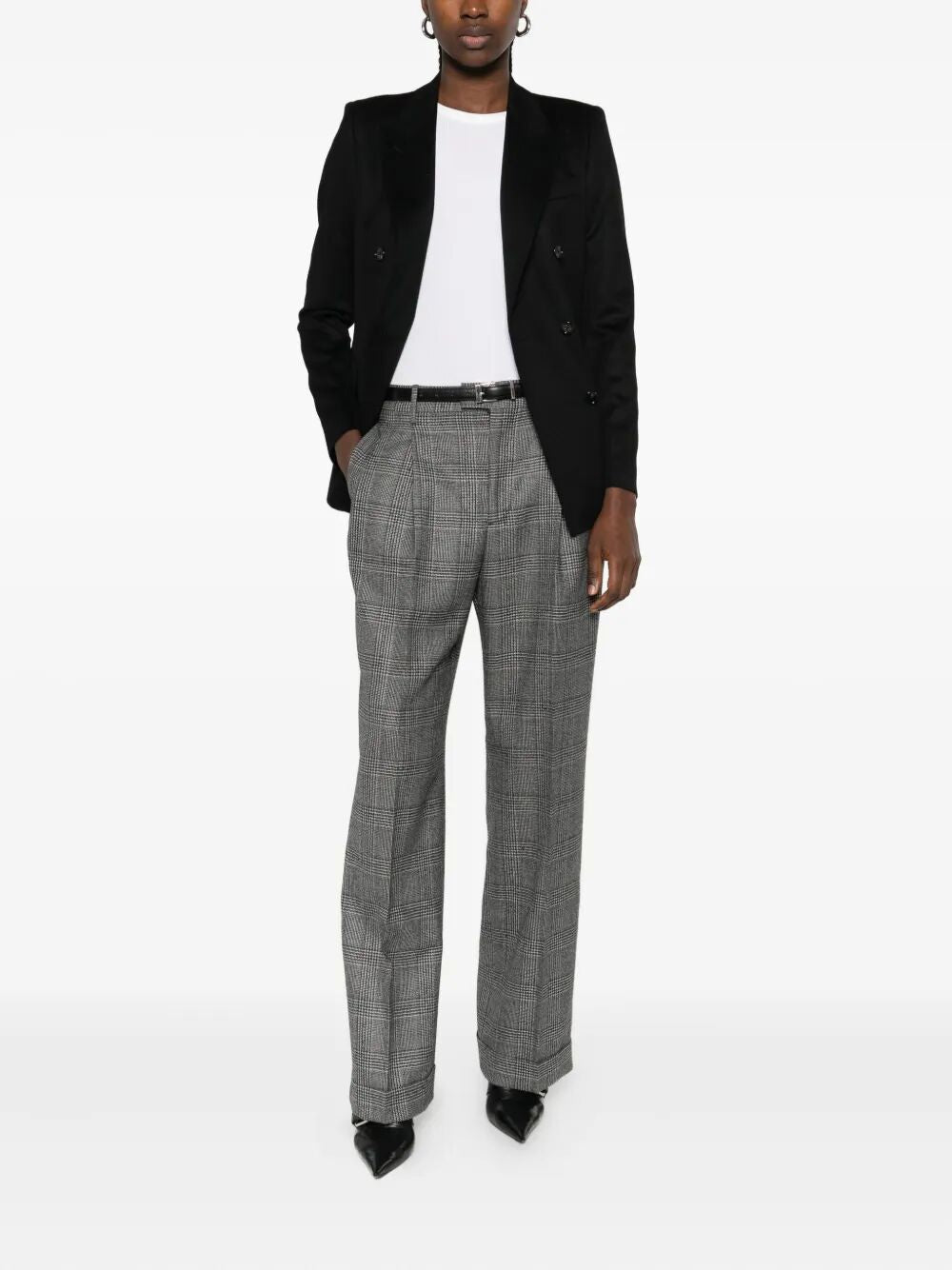 DOUBLE-BREASTED CAMEL WOOL BLAZER