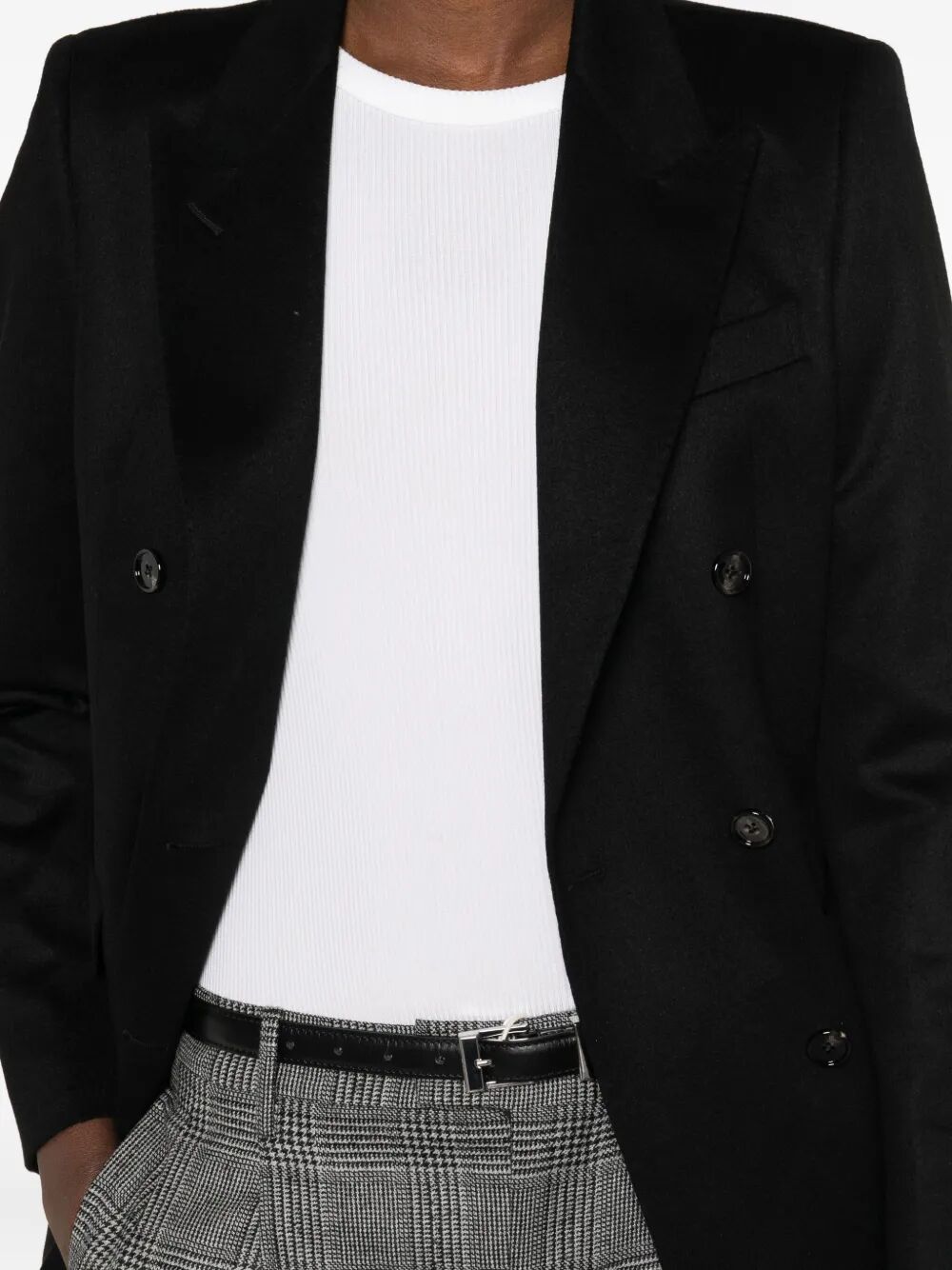 DOUBLE-BREASTED CAMEL WOOL BLAZER