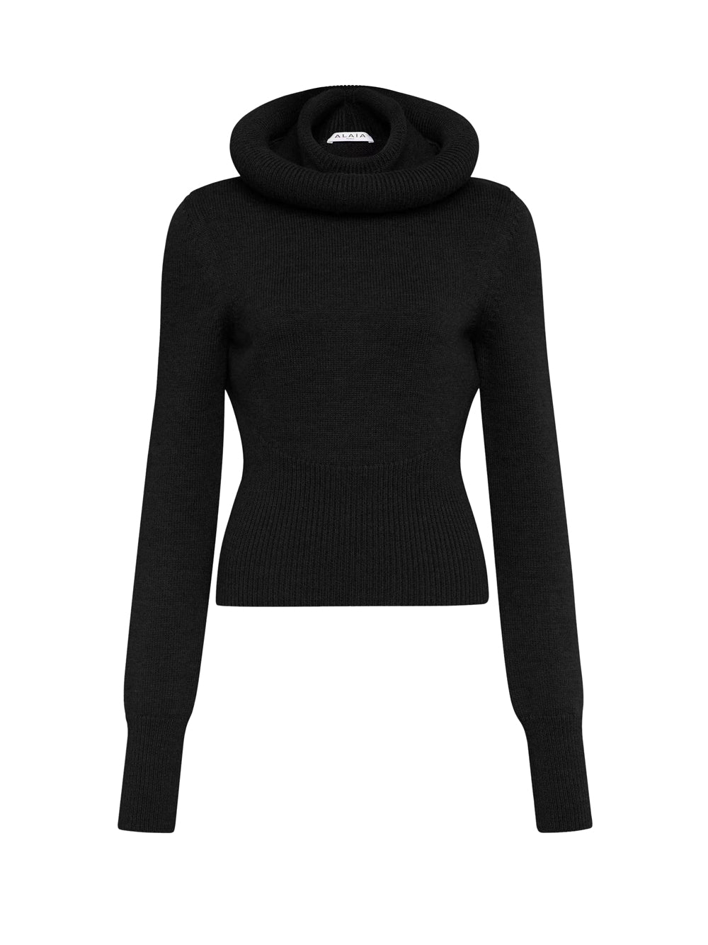 MAGLIONE A COSTINE CON CAPPUCCIO SCULTURALE