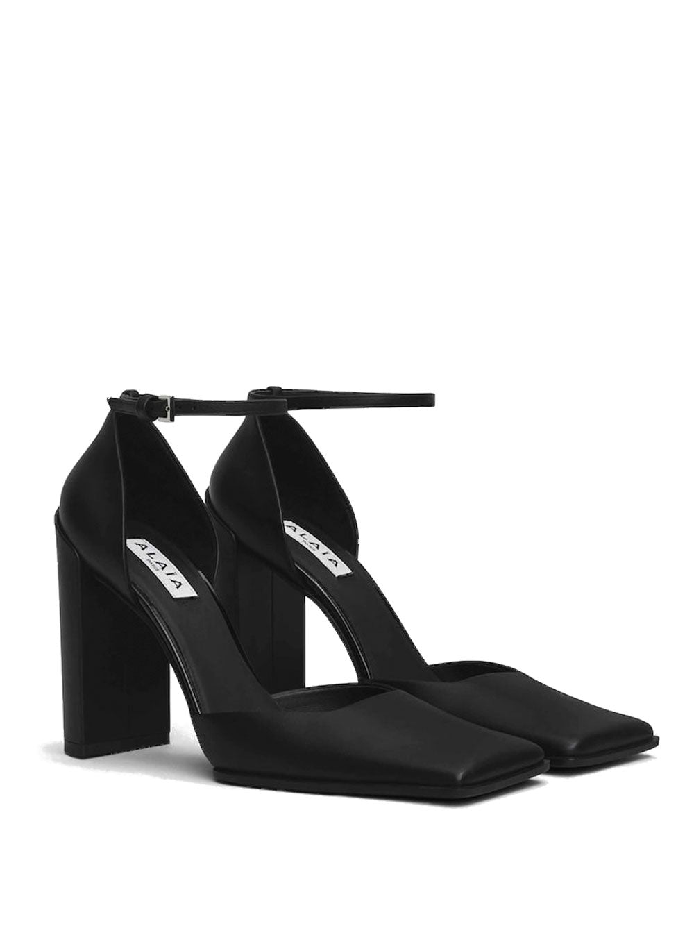 SQUARE D`ORSAY LEATHER PUMPS