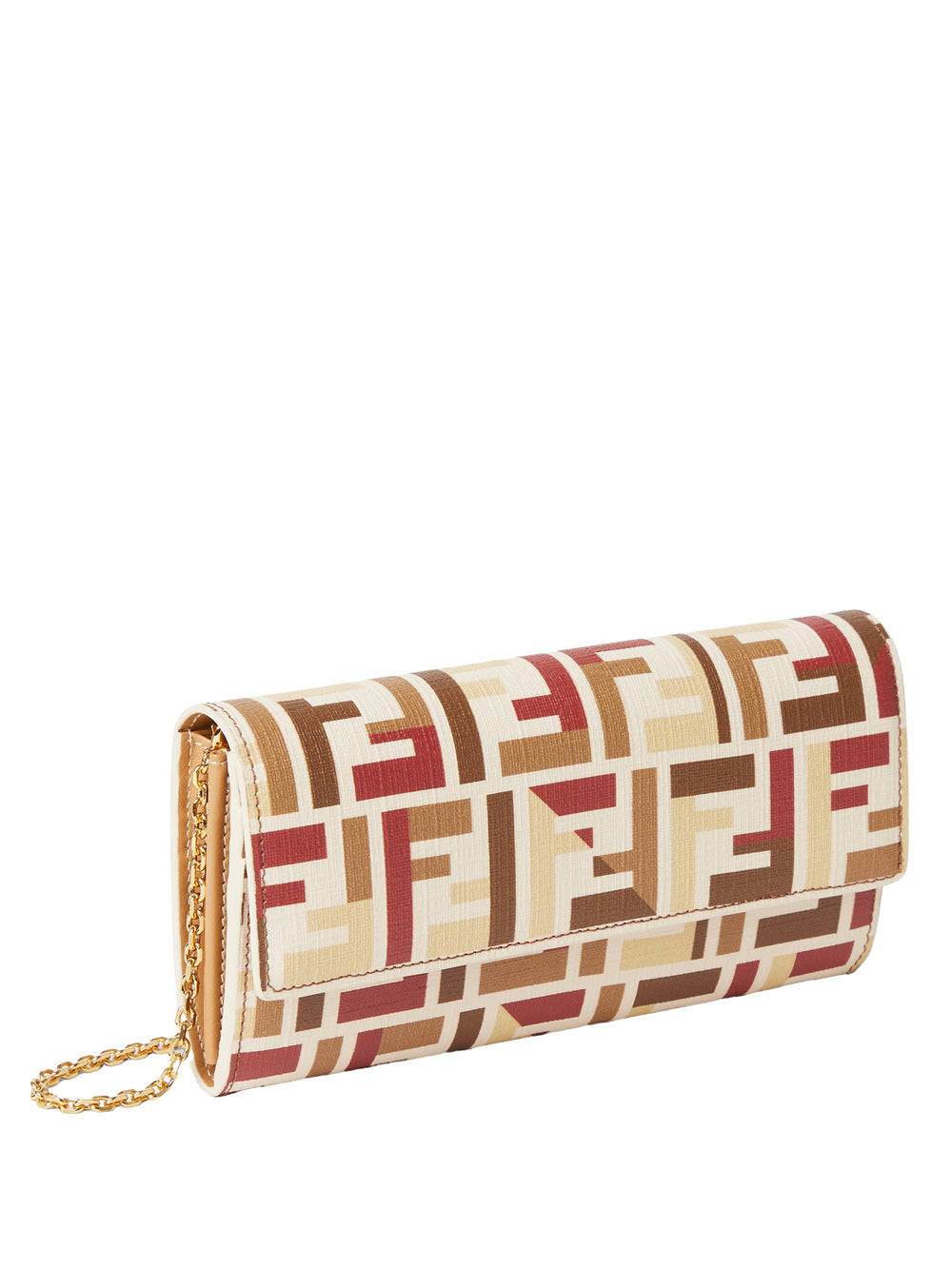 FF FABRIC CONTINENTAL WITH CHAIN POUCH