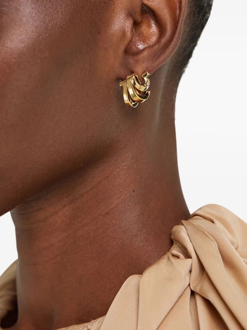 TRIPLE GANCINI EARRINGS