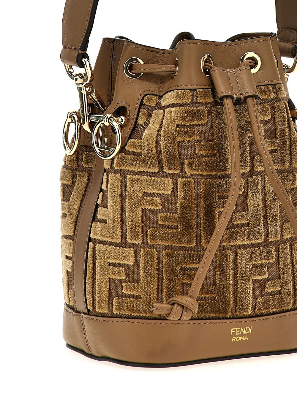MON TRESOR JACQUARD FF VELVET MINI BAG