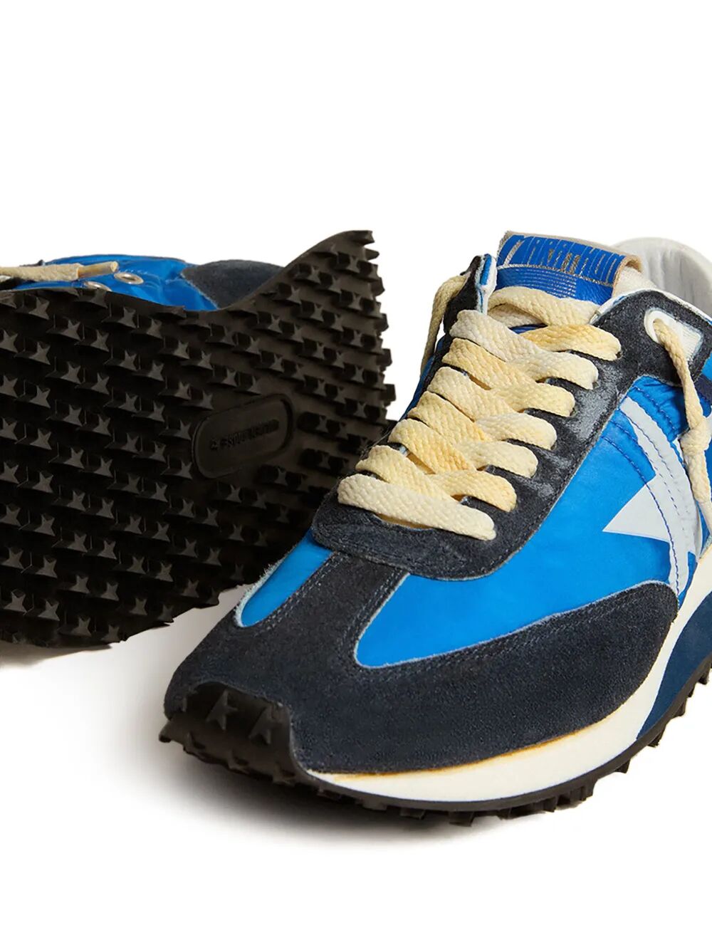 MARATHON SNEAKERS WITH BLUE NYLON UPPER AND WHITE STAR