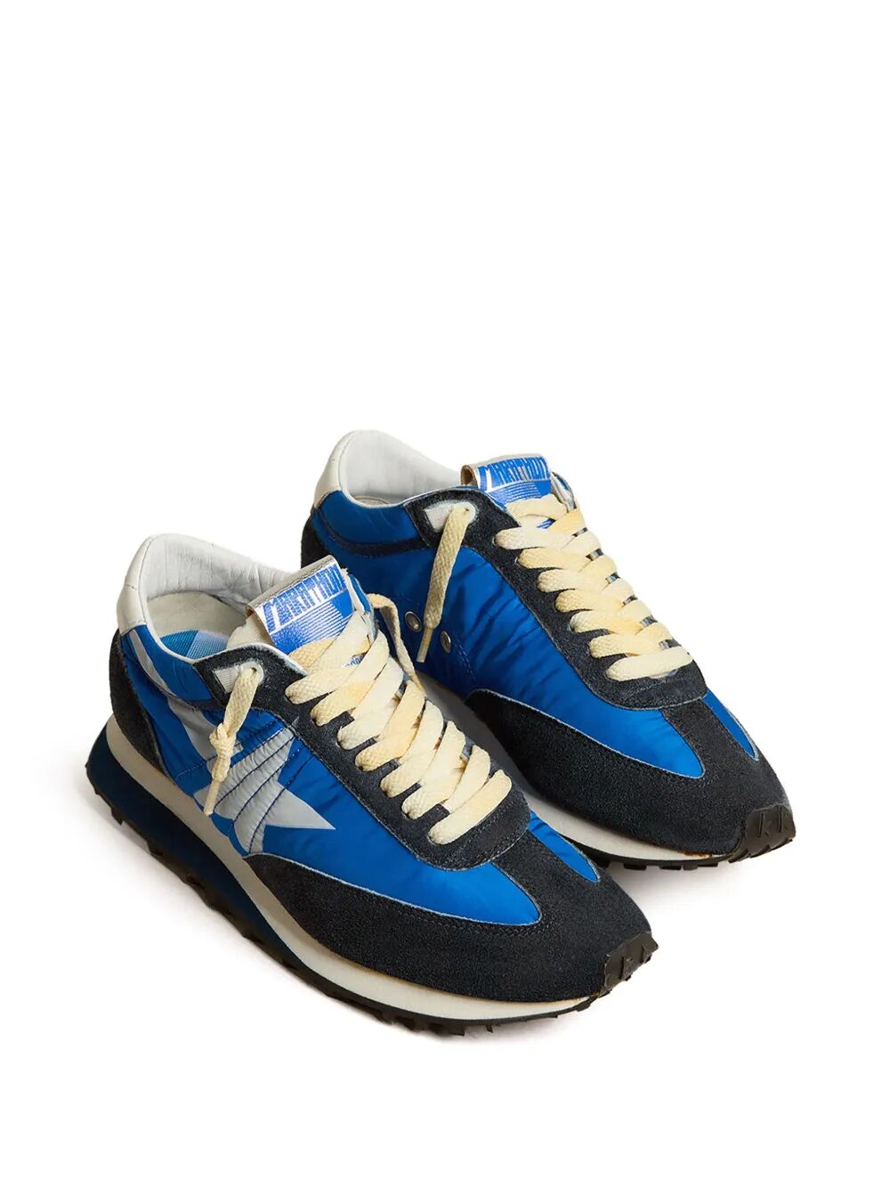 MARATHON SNEAKERS WITH BLUE NYLON UPPER AND WHITE STAR