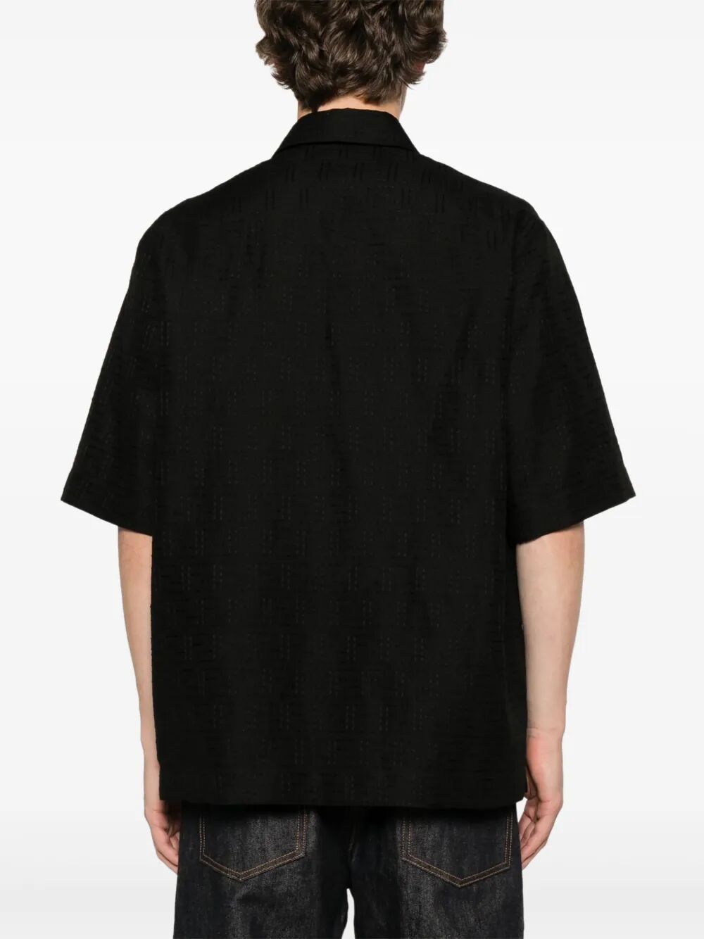 LINEN FF JACQUARD OVERSIZE SHIRT