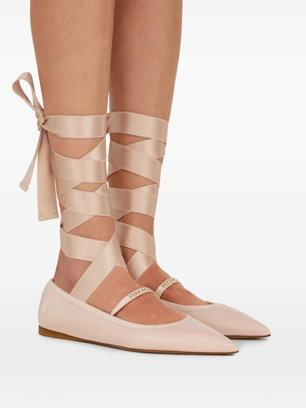 CARICE BALLET FLAT WITH ANKLE RIBBON