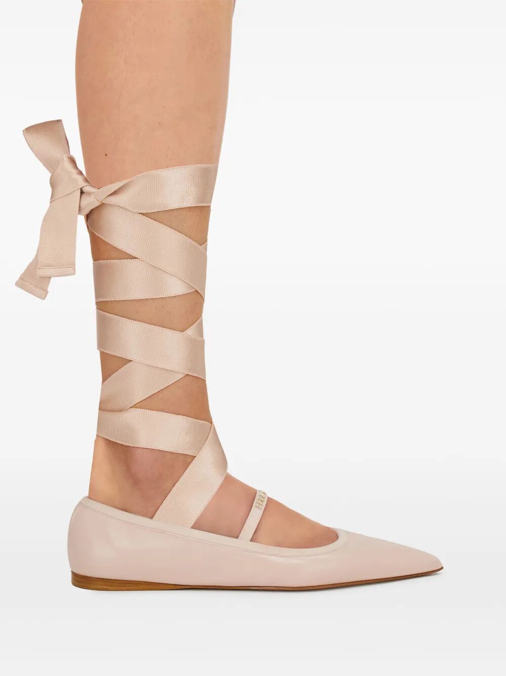 CARICE BALLET FLAT WITH ANKLE RIBBON