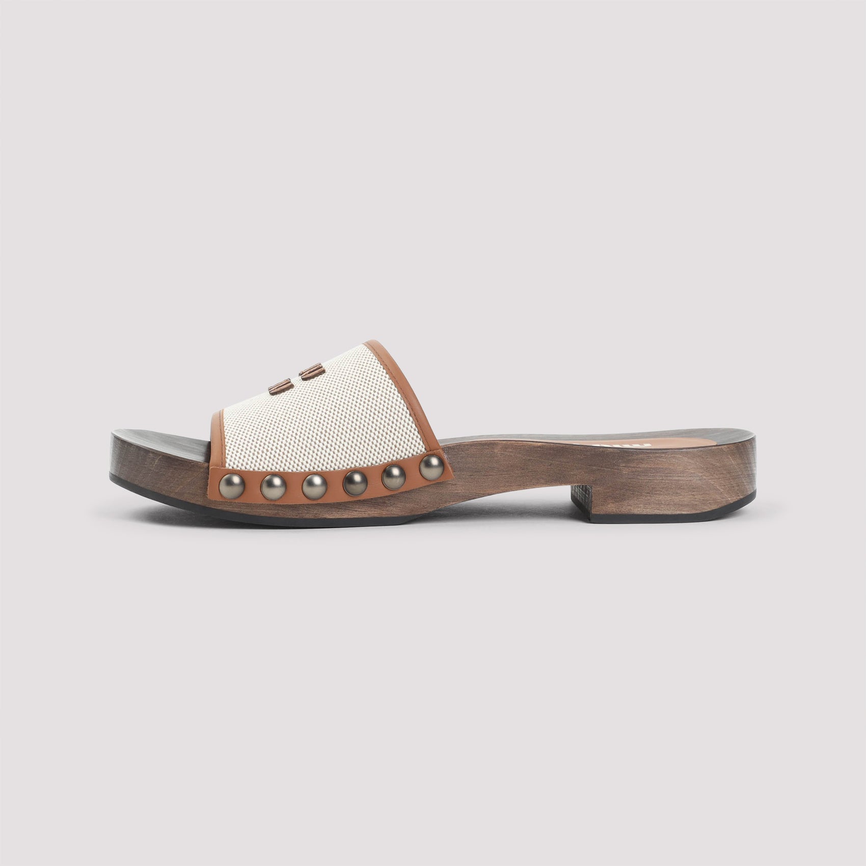 Canvas and Leather Clogs