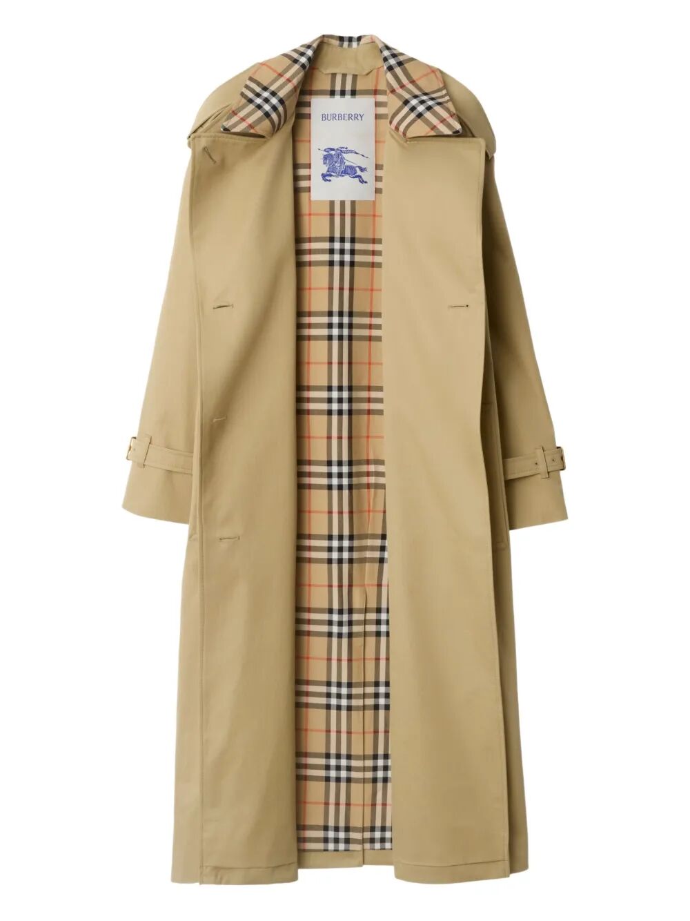 CHECK COLLAR LONG CASTLEFORD TRENCH COAT
