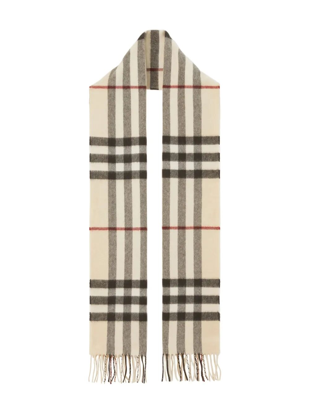 RECTANGULAR CHECK CASHMERE SCARF