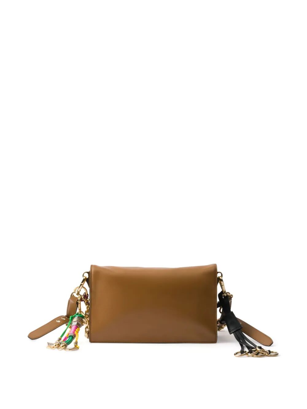 SOFT SOUND SMALL LEATHER SHOULDER BAG WITH CHARMS