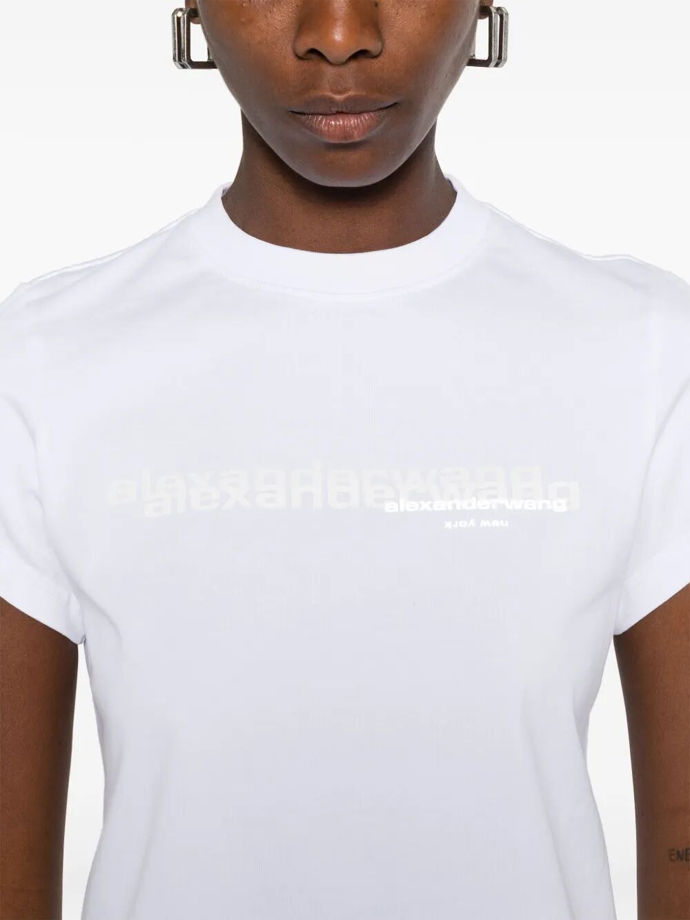 COTTON SHRUNKEN LOGO T-SHIRT