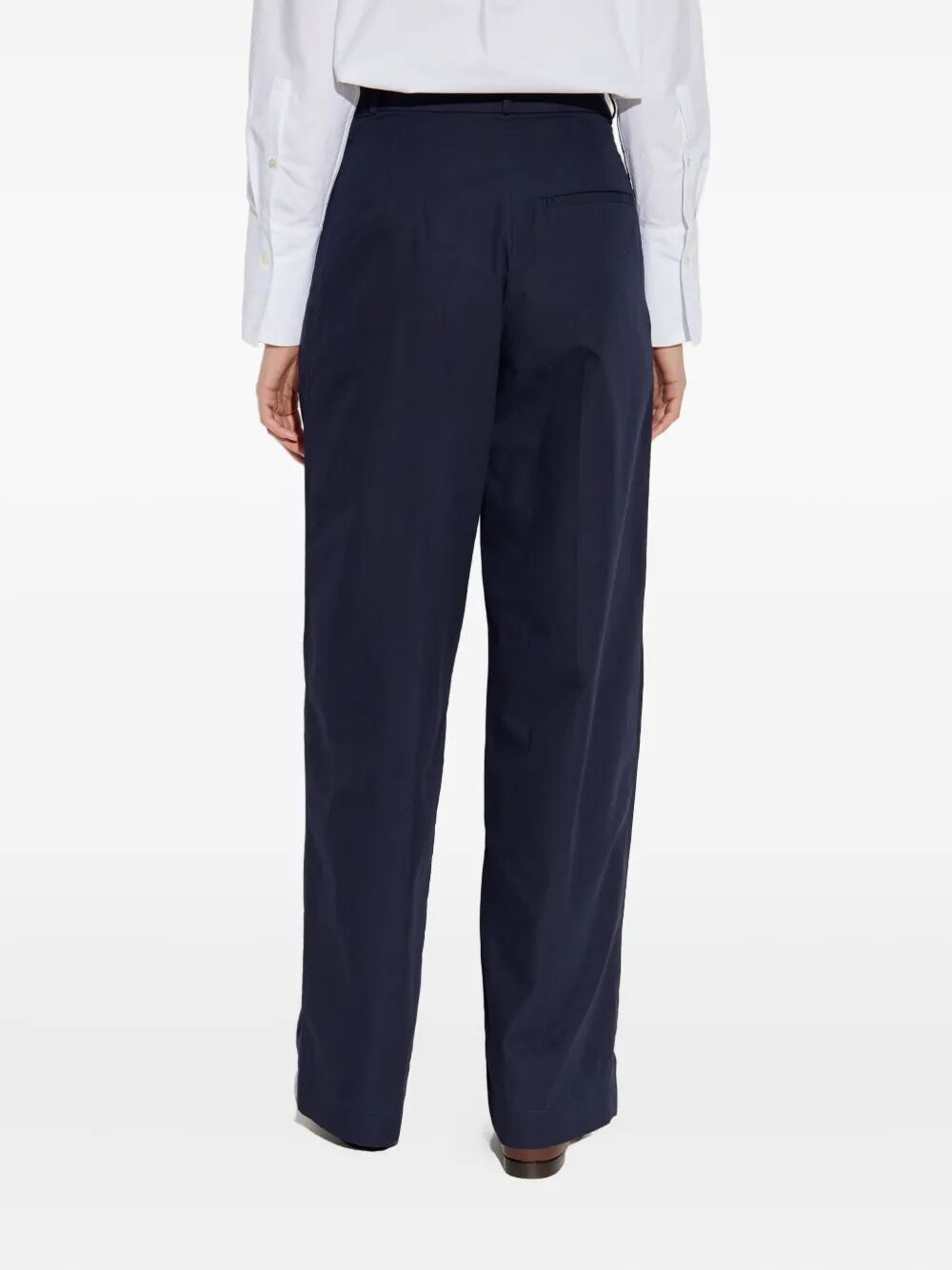 VERONICA PLEATED COTTON TROUSERS