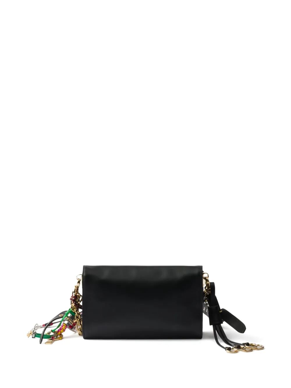SOFT SOUND SMALL LEATHER SHOULDER BAG WITH CHARMS